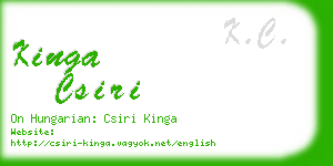 kinga csiri business card